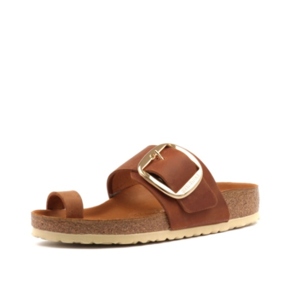 birkenstock big buckle miramar cognac